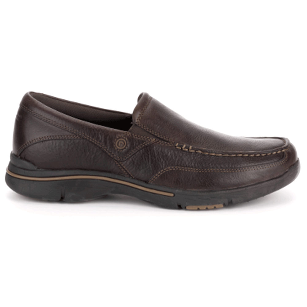 Rockport Mens City Play Eberdon - Slip-On Dark Brown - EOK480716